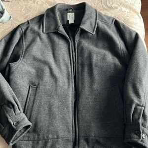 Vintage Wool Bomber Jacket Mens X-Large Retro